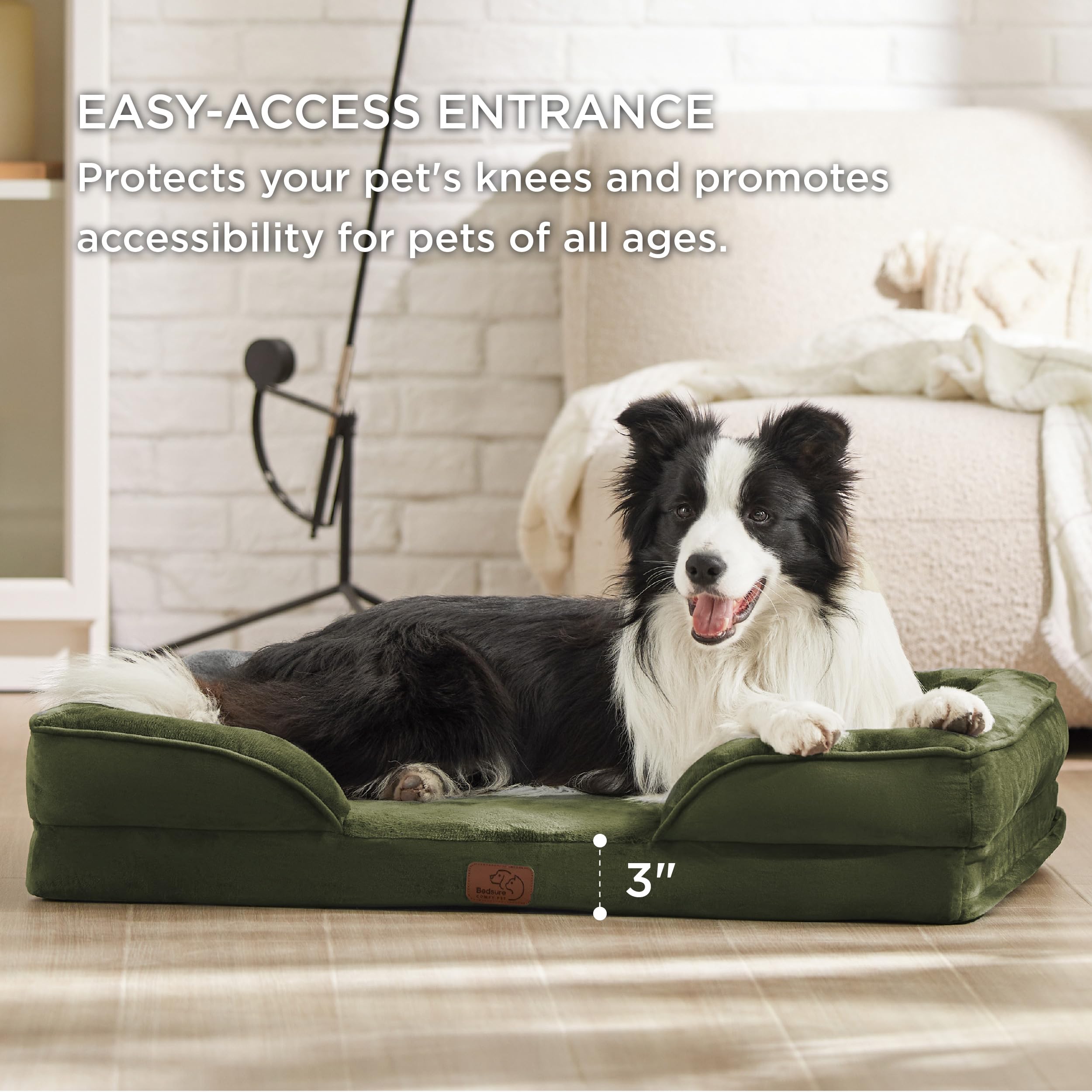 Bedsure Orthopedic Dog Bed – Large 35-Inch, Washable, Waterproof, Non-Skid