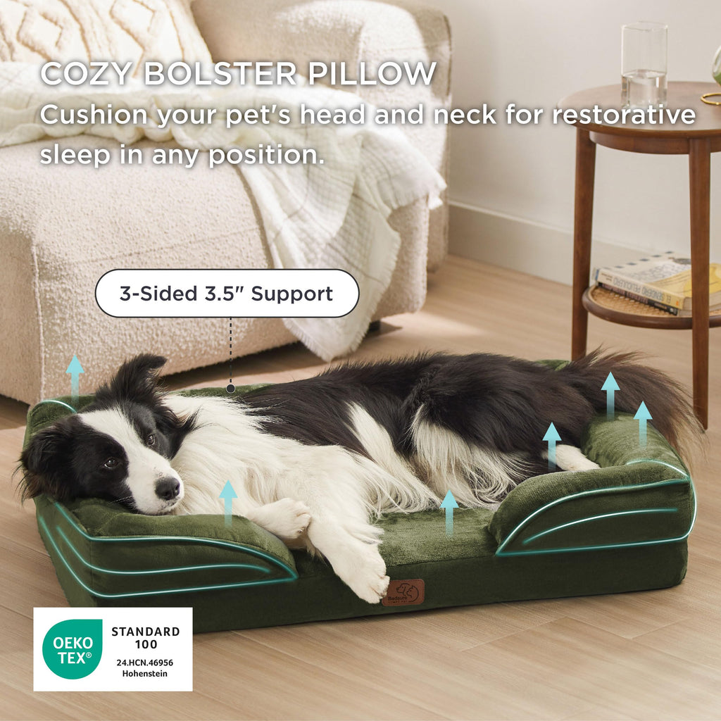Bedsure Orthopedic Dog Bed – Large 35-Inch, Washable, Waterproof, Non-Skid