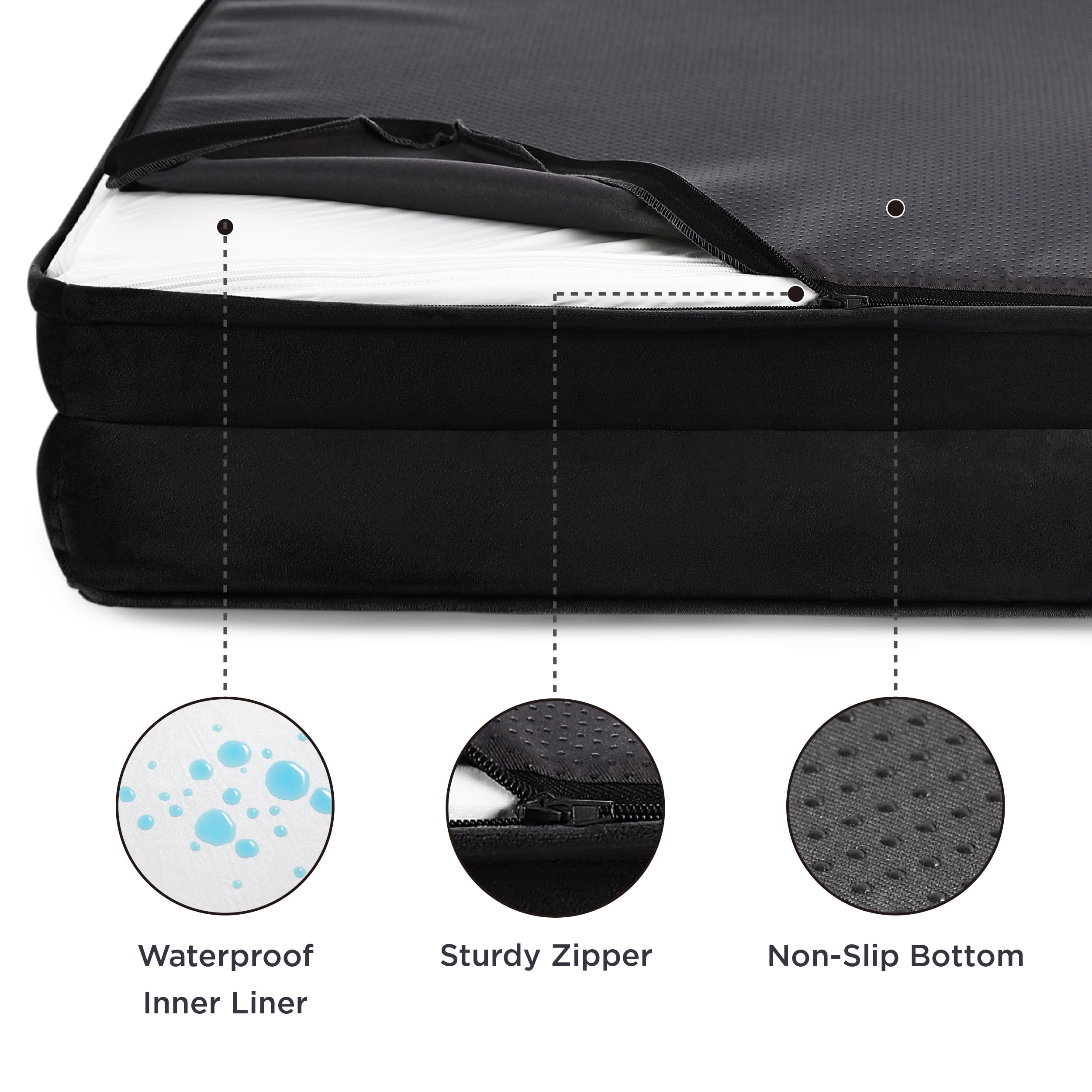 Bedsure Orthopedic Dog Bed for Large Dogs | Large Washable Sofa Bed