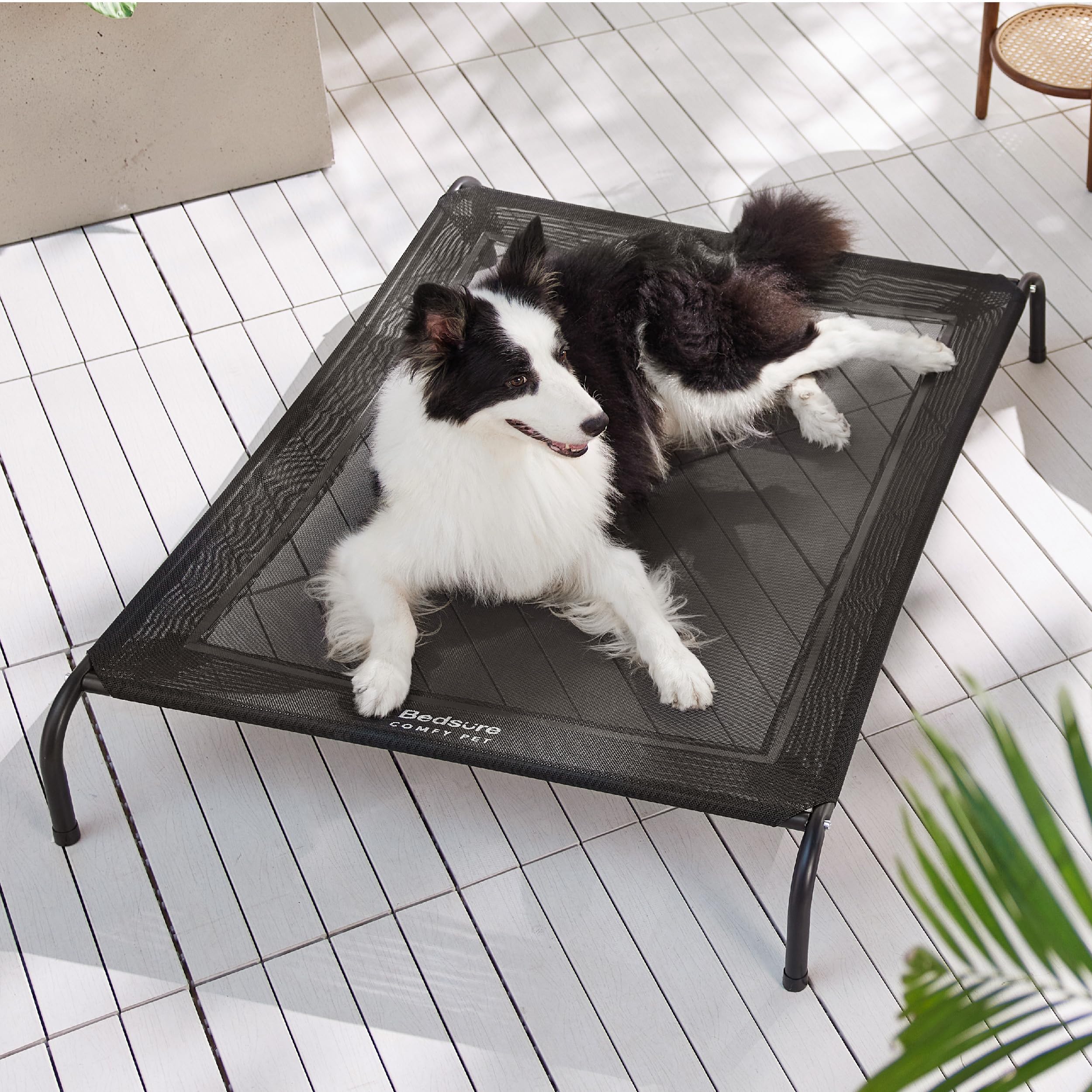 Bedsure Outdoor Elevated Dog Bed — 49-Inch Portable Cooling Raised Cot