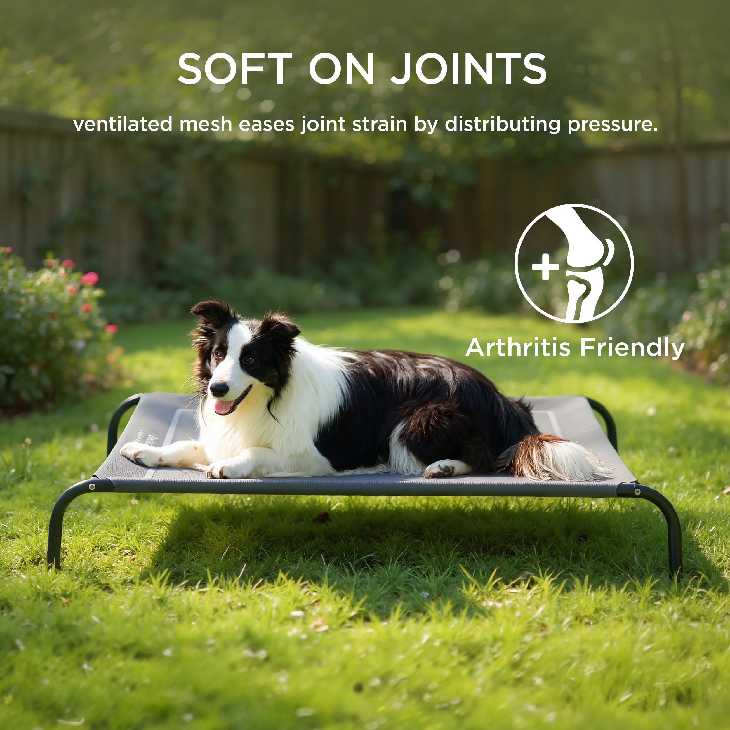 Bedsure Outdoor Elevated Dog Bed — 49-Inch Portable Cooling Raised Cot