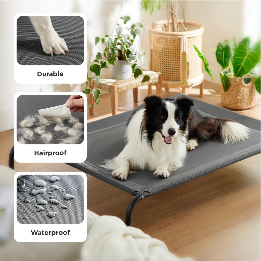 Bedsure Outdoor Elevated Dog Bed — 49-Inch Portable Cooling Raised Cot