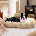 Bedsure Washable Dog Bed for Medium Dogs — Orthopedic Rectangle, 43x30x8 in, Sandy Beige