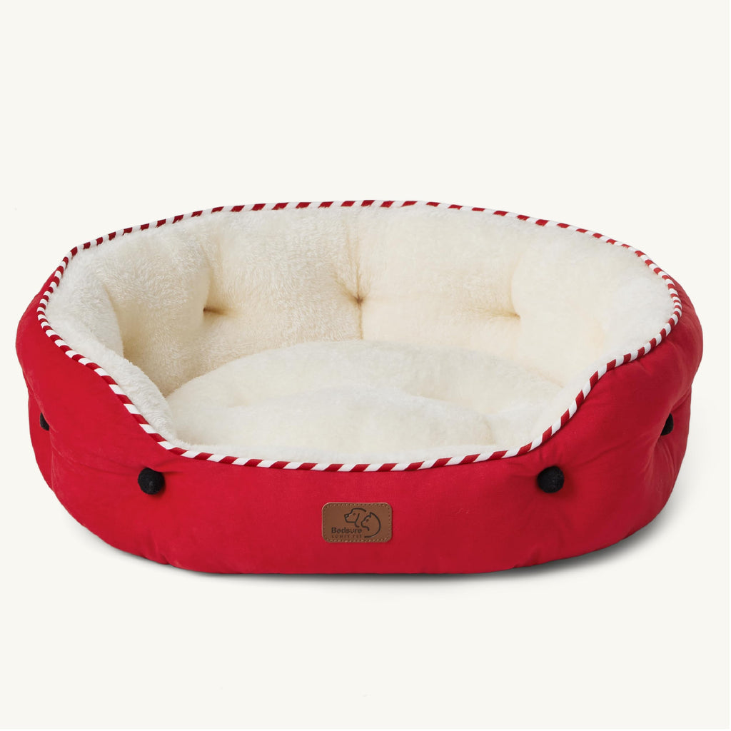 Bedsure Round 25-Inch Pet Bed for Small Dogs & Indoor Cats — Savvy Red