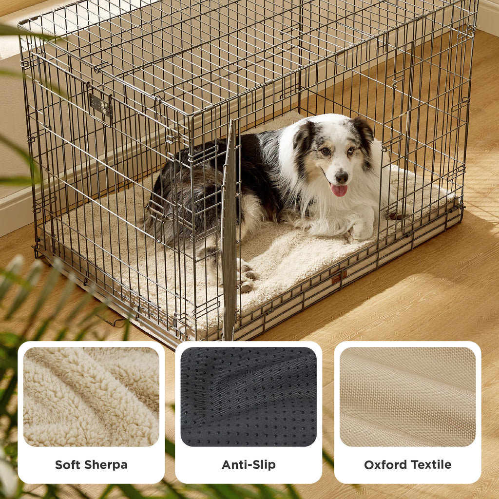 Bedsure XL Dog Bed for Crate – Large Comfy Flat Pet Beds with Removable Washable Cover, Orthopedic Egg Crate Foam Crate Mat, Suitable for Pet Up to 90 lbs