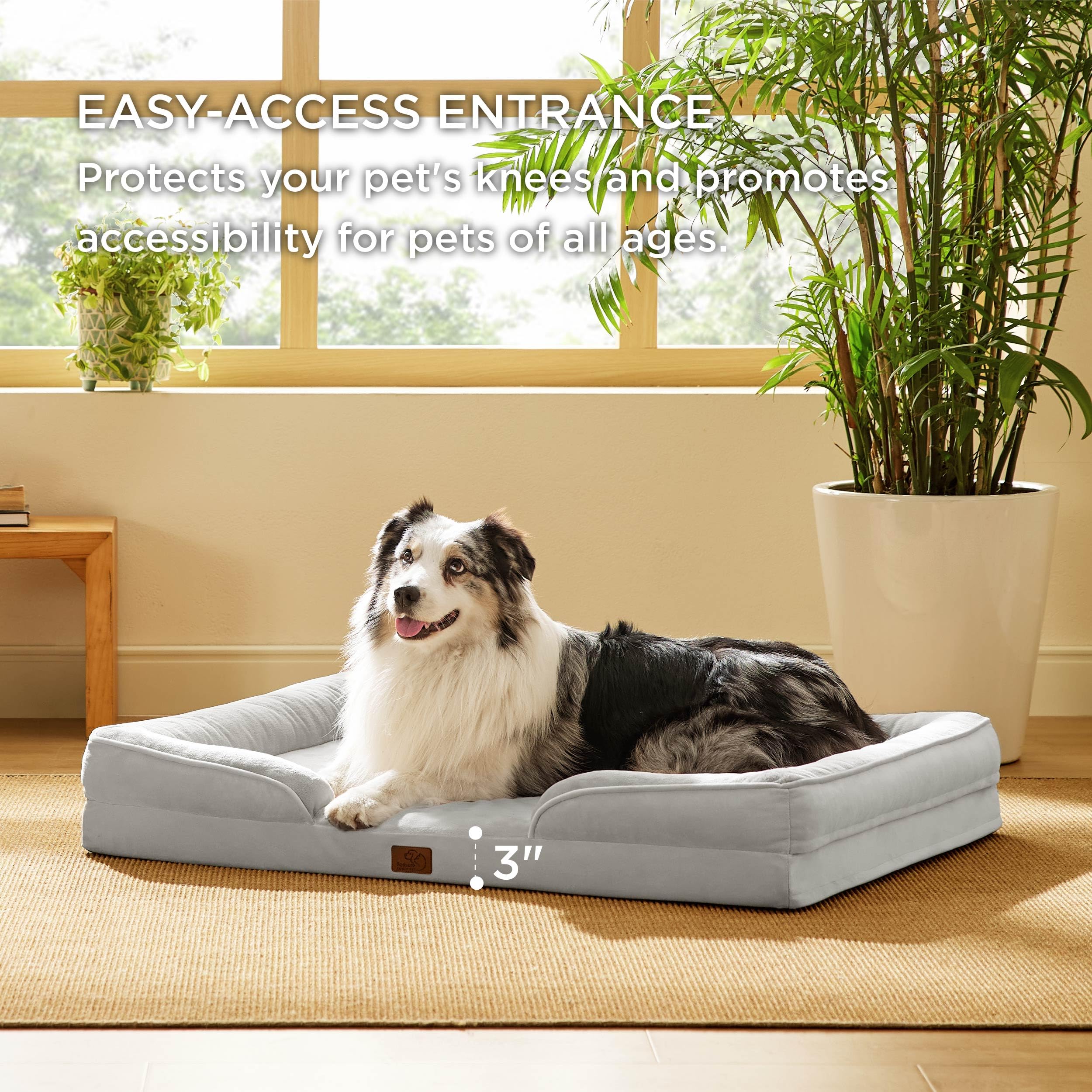 Bedsure XL Orthopedic Dog Bed for Extra Large Dogs | 42-inch Waterproof & Washable