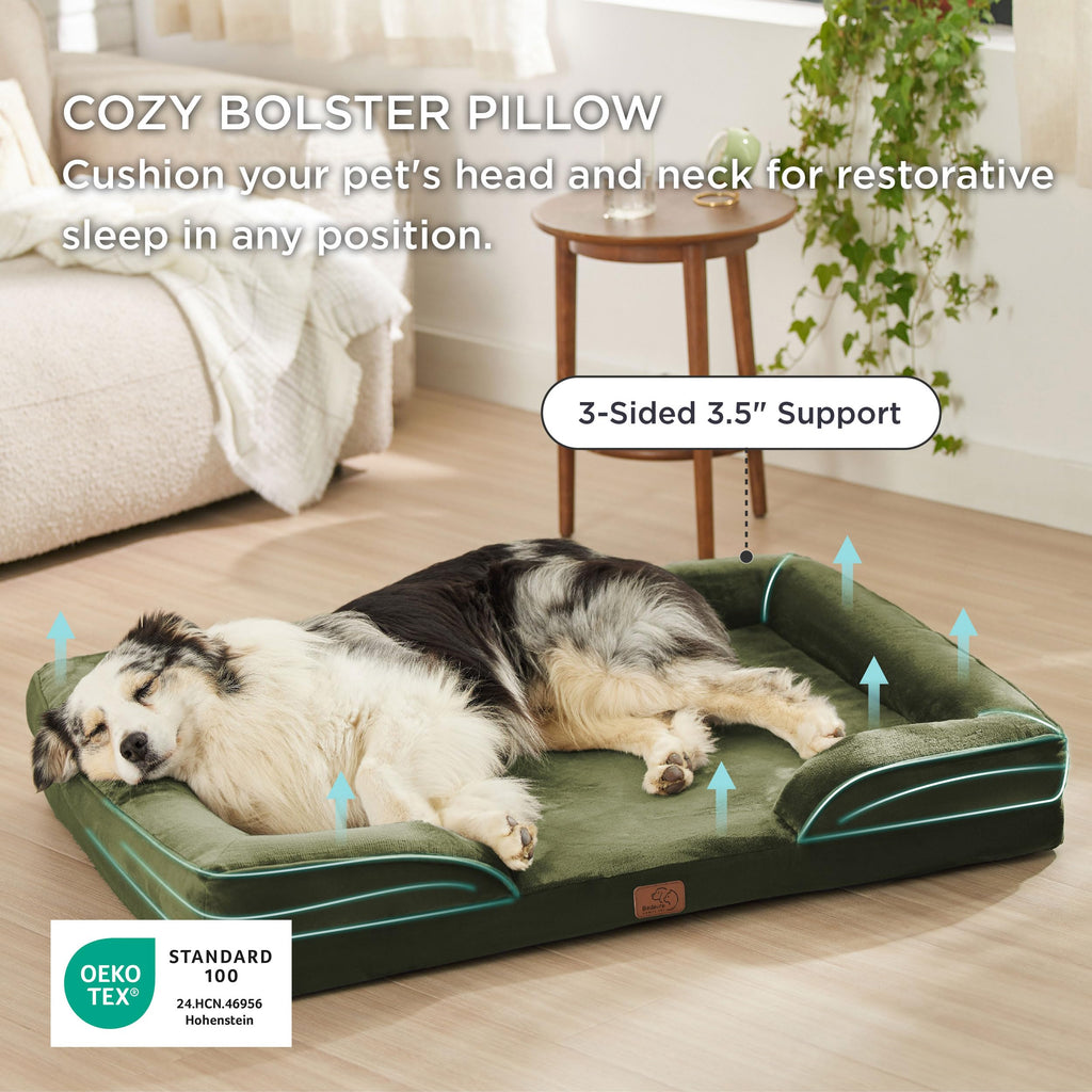 Bedsure XL Orthopedic Dog Bed for Extra Large Dogs - Waterproof, Washable Cover, Non-Skid Bottom | 42-inch