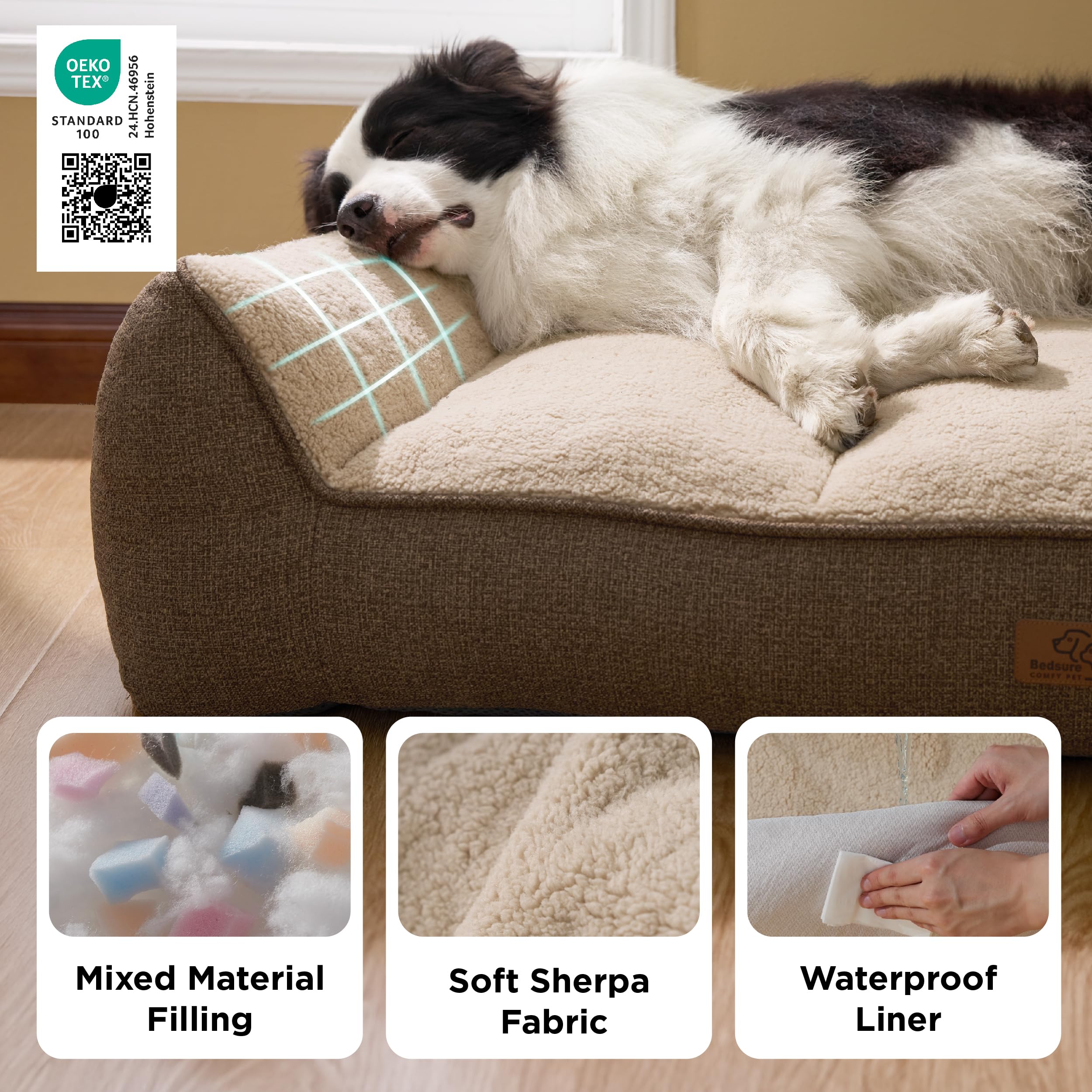 Bedsure XL Plus Orthopedic Dog Bed - Extra Thick Support for Large Dogs (48-inch)