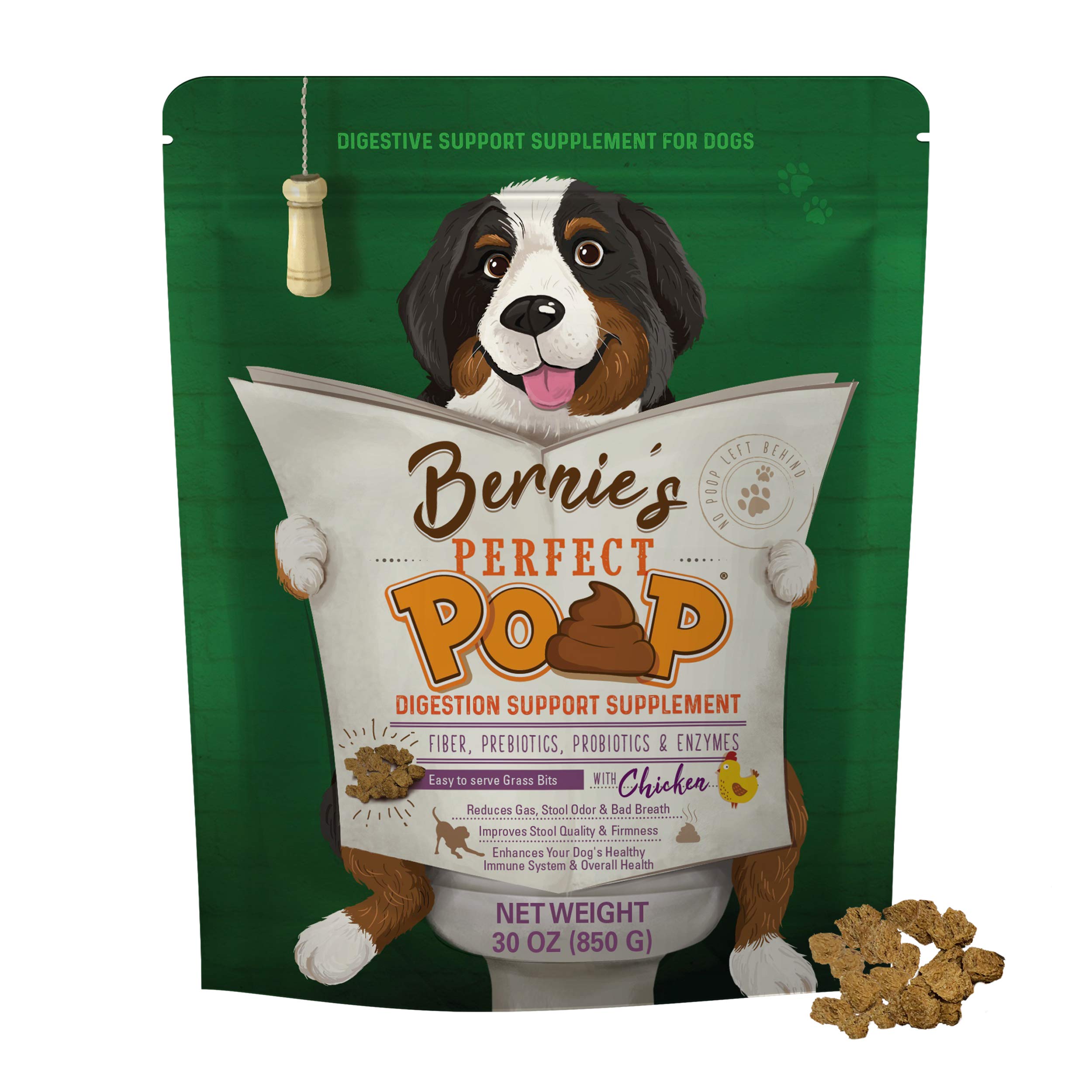 Bernie's Perfect Poop — 4 in 1 Digestive Support for Dogs (Chicken, 30 oz)