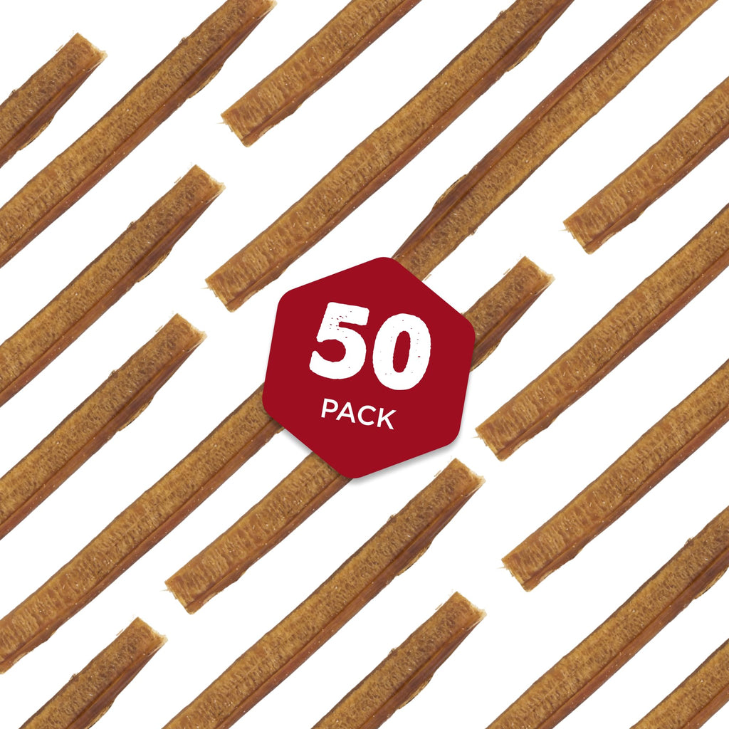 Best Bully Sticks 6in for Dogs – 50 Count, Natural, Easily Digestible, Grass-Fed Beef, Rawhide Free