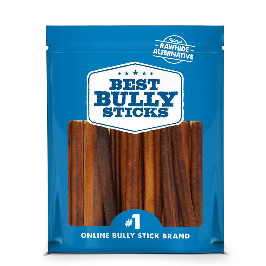 Best Bully Sticks 6in for Dogs – 50 Count, Natural, Easily Digestible, Grass-Fed Beef, Rawhide Free