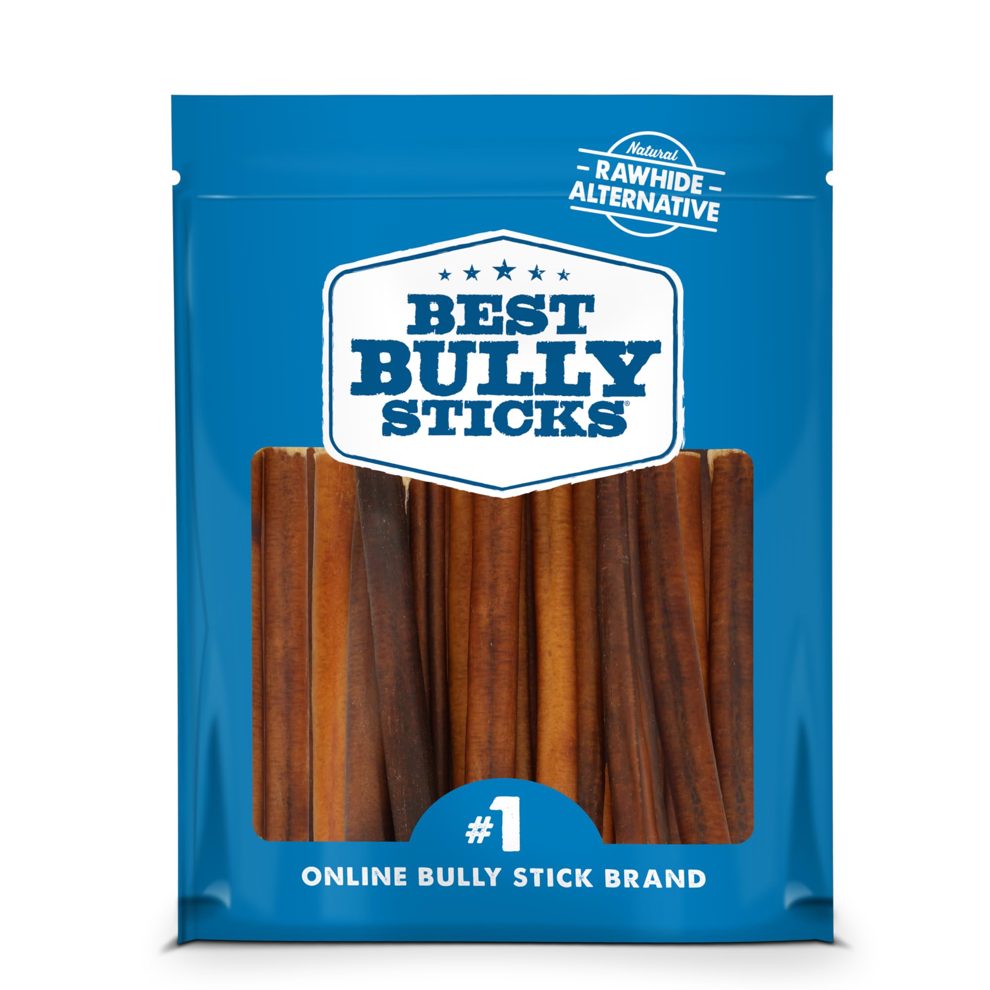 Best Bully Sticks 6in for Dogs – 50 Count, Natural, Easily Digestible, Grass-Fed Beef, Rawhide Free