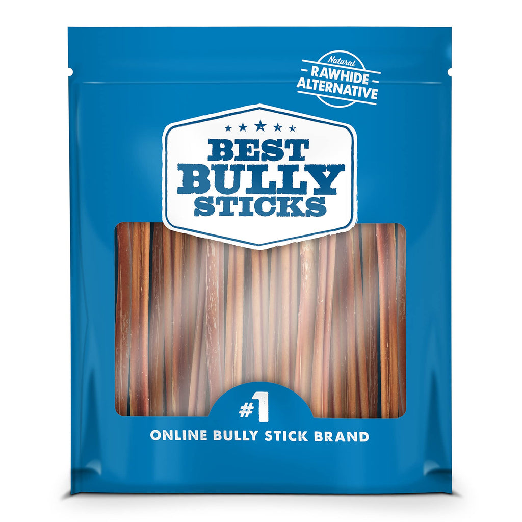 Best Bully Sticks 6 Inch Thin Bully Sticks – 24 Count Pack | Natural, Grass-Fed, Grain- and Rawhide-Free