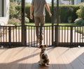 BFNN Metal Short Dog Gate - 16.5-inch High, Freestanding & No-Drill Up to 72-inch Wide