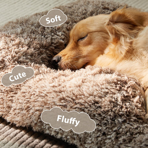BFPETHOME Large Dog Bed - Plush Crate Pad, Anti-Slip & Washable | Khaki