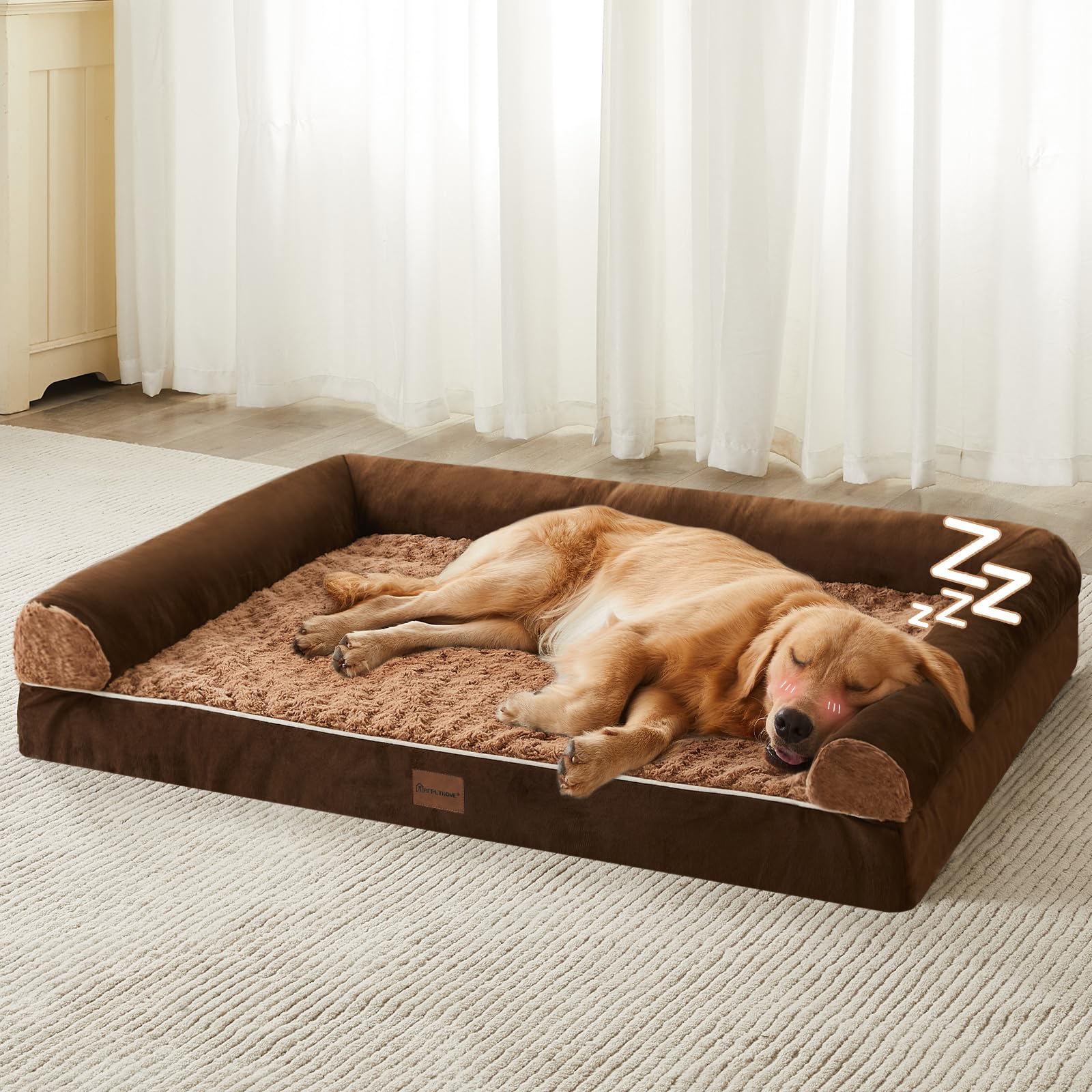 BFPETHOME Large Orthopedic Dog Bed — Waterproof, Washable Cover
