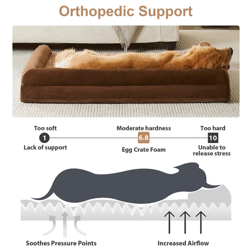 BFPETHOME Large Orthopedic Dog Bed — Waterproof, Washable Cover