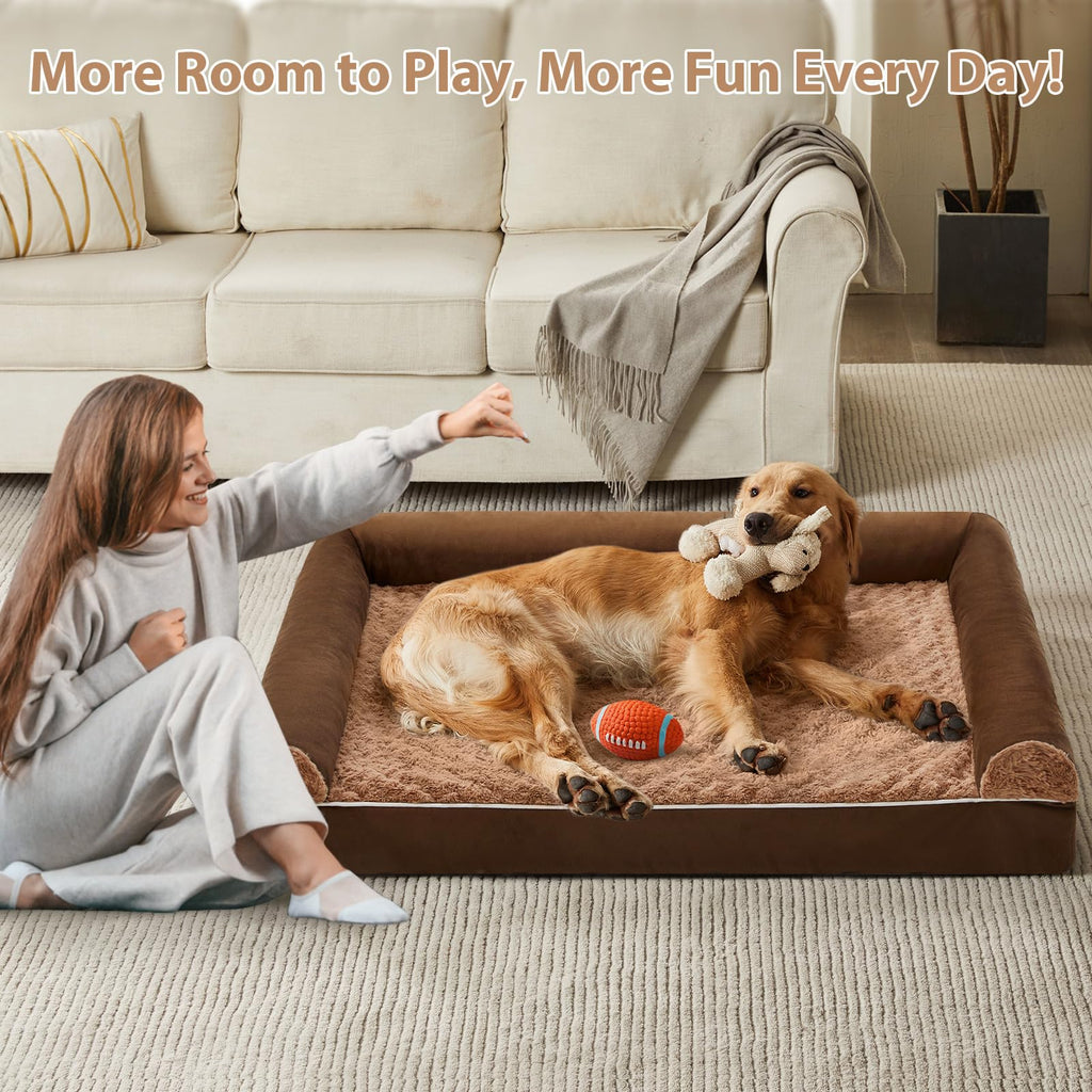BFPETHOME Large Orthopedic Dog Bed — Waterproof, Washable Cover