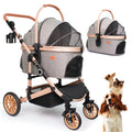 Bicystar Pet Stroller for Medium Dogs – 3-in-1 Carrier & Rubber Wheels