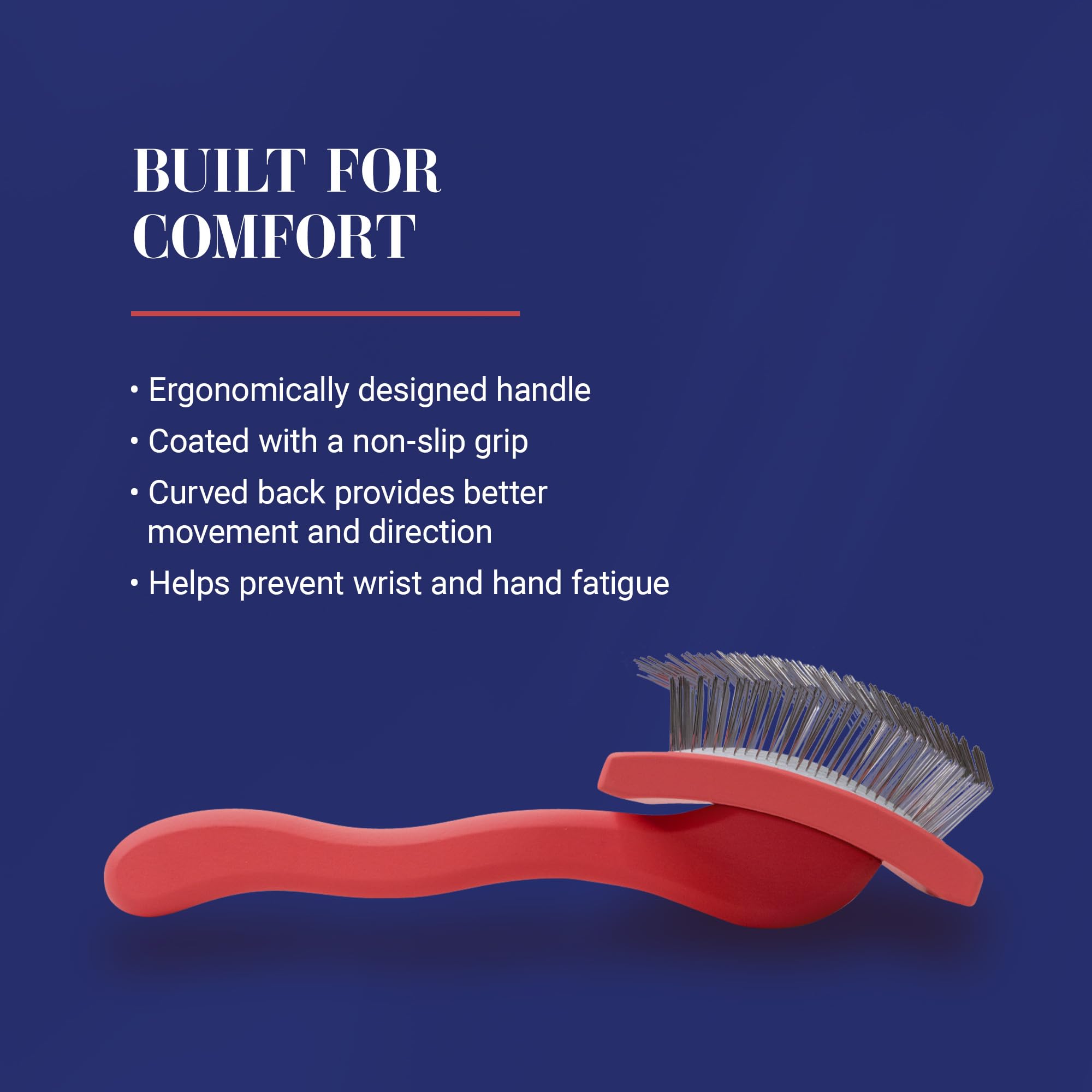 Chris Christensen Big G Slicker Brush (Large, Coral) – Deshedding & Detangling