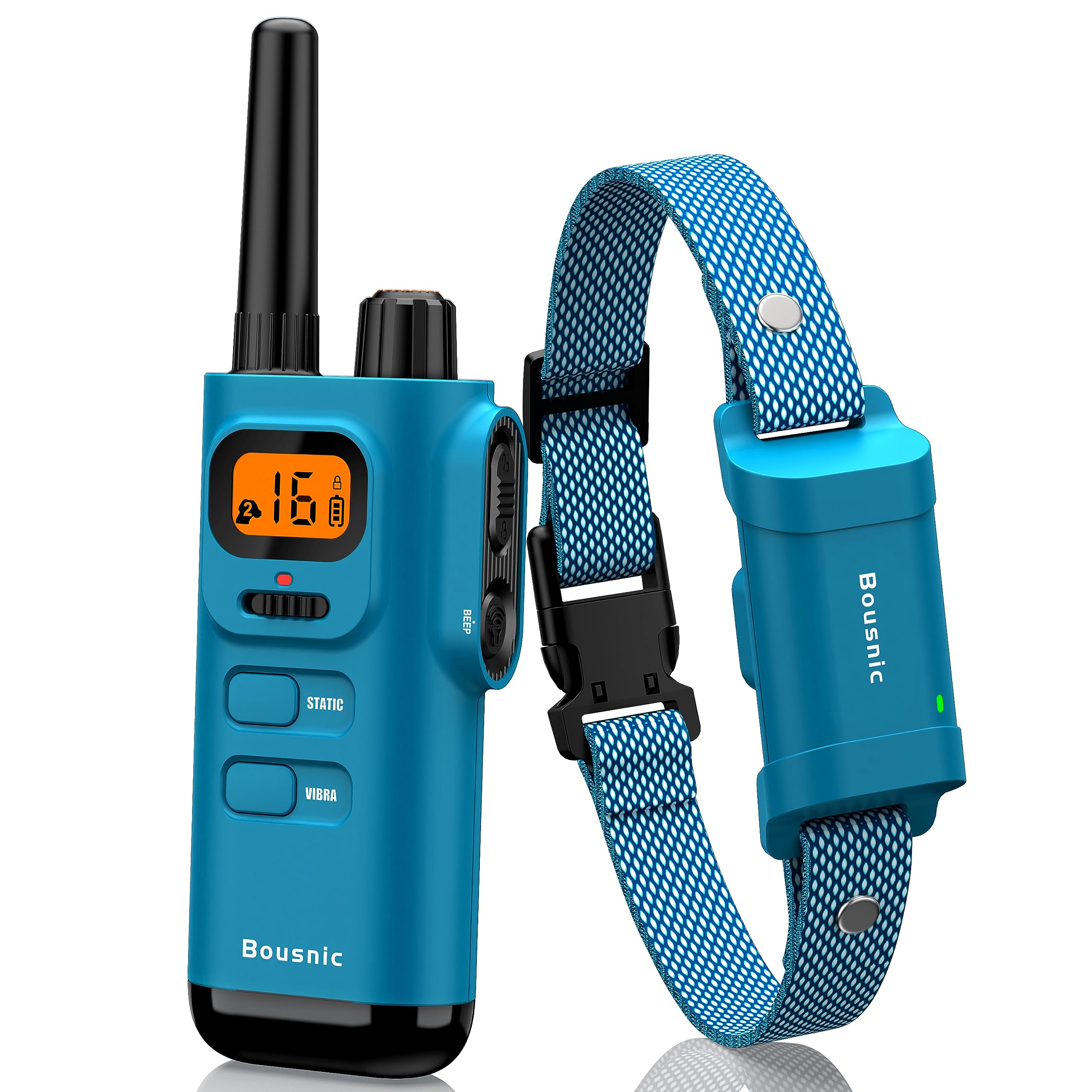 BOUSNIC Dog Shock Collar with Remote – New Edition, 4000ft Range, Waterproof E-Collar (8-120 lbs)