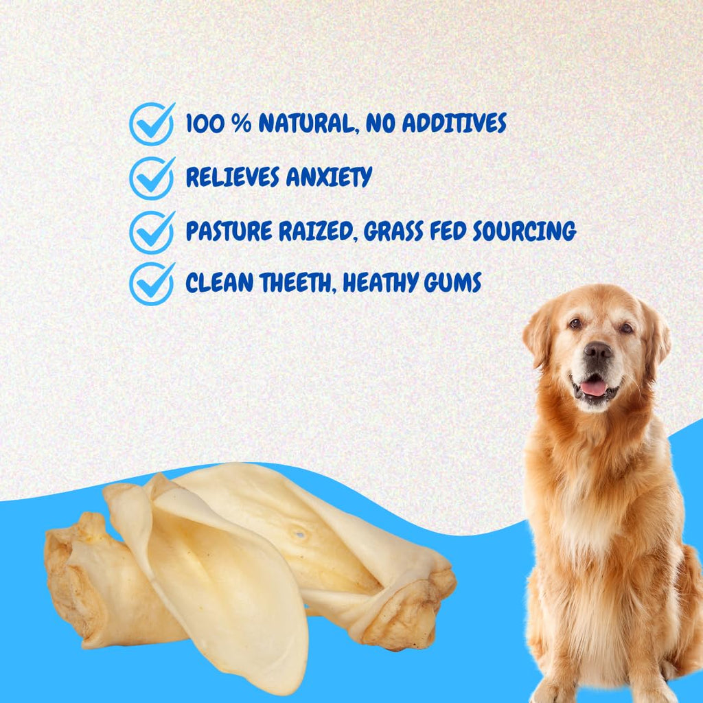 Brazilian Pet 100% Natural Cow Ears (50 Pack) – Free Range Grass-Fed Dog Chews
