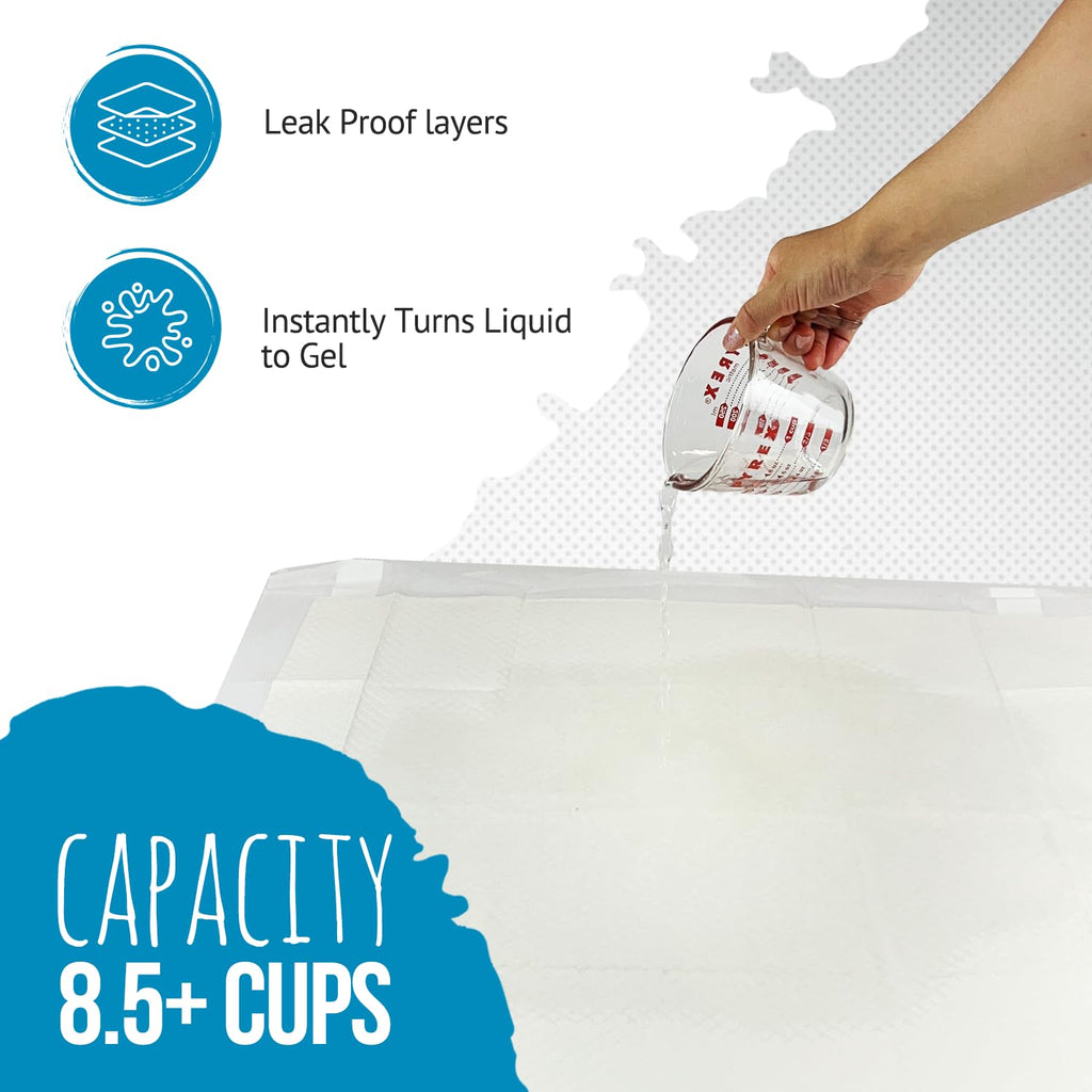 Bulldogology Puppy Pee Pads XL 24x35 - 60 Count, 6-Layer, Adhesive Tape, Quick-Dry Bullsorbent Tech