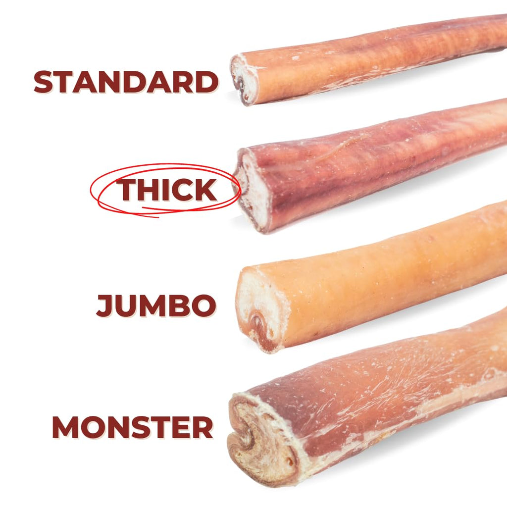 Bully Bunches Premium 6-Inch Odor-Free Bully Sticks for Small & Medium Dogs | Rawhide-Free, Single-Ingredient 100% Beef (10 Pack)