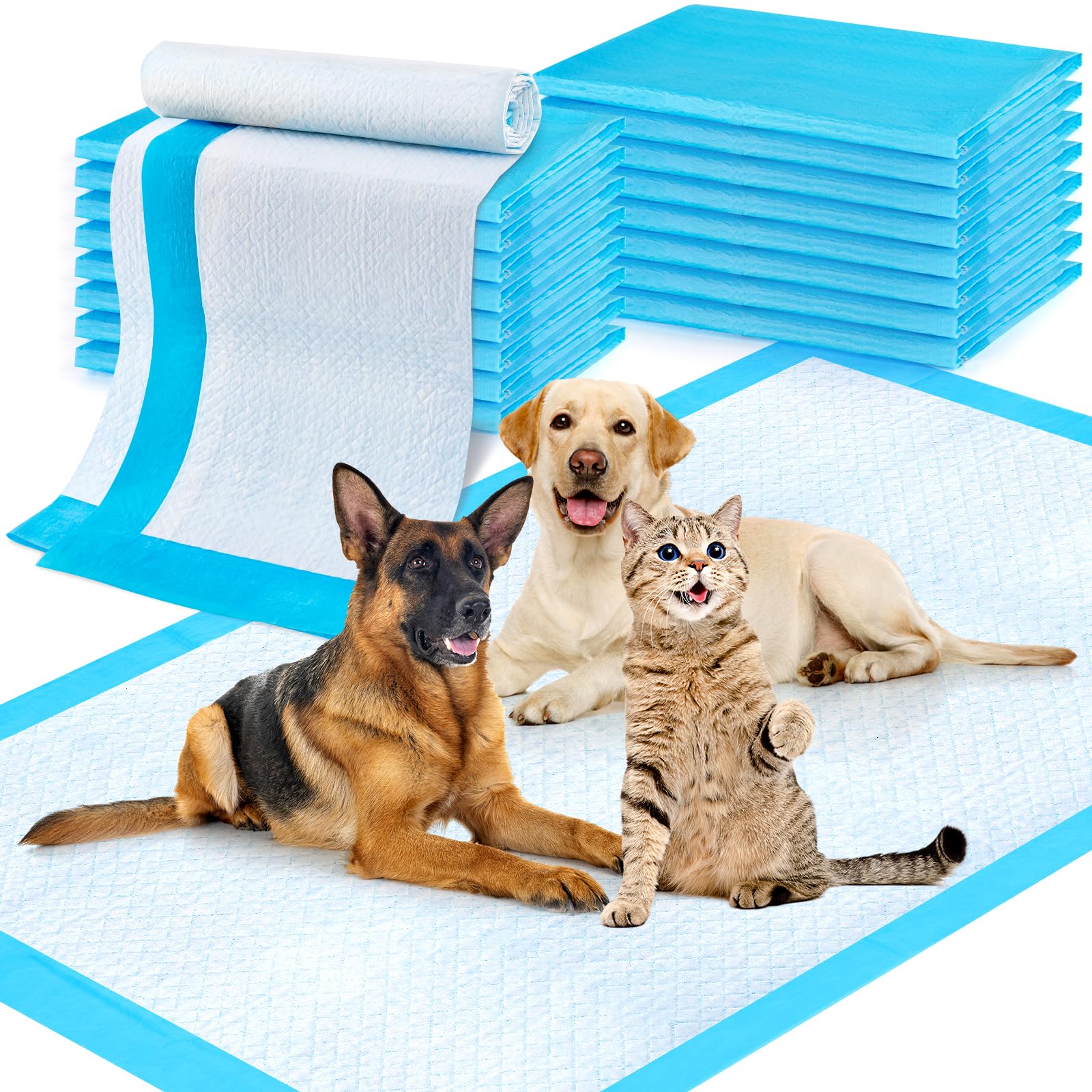 CAHUDIKIC Puppy Pads Extra Large 36x51 - 100 Count, Ultra Absorbent & Leak-Proof