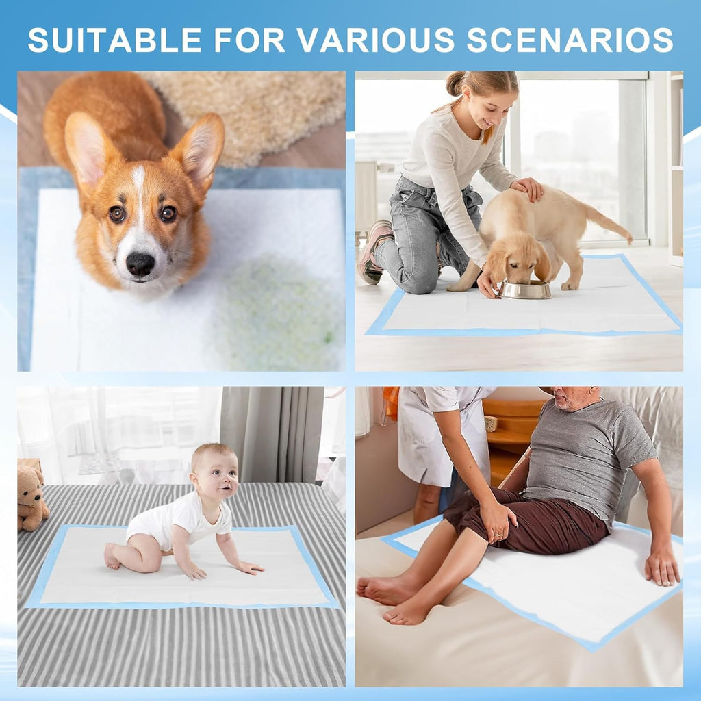 CAHUDIKIC Puppy Pads Extra Large 36x51 – 40 Count, Ultra Absorbent, Quick-Dry & Leak-Proof Training Pads
