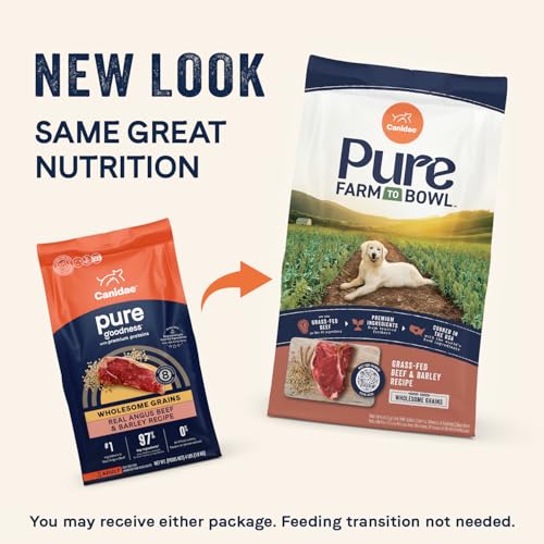 Canidae Pure Farm to Bowl Grass-Fed Beef & Barley Dry Dog Food – Adult 22lb