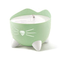 Catit PIXI Drinking Fountain – Triple Filter Cat Water Fountain with Ergonomic Drinking Options (Green)