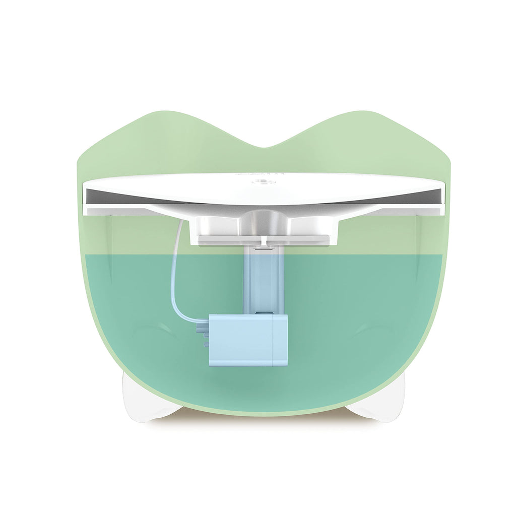 Catit PIXI Drinking Fountain – Triple Filter Cat Water Fountain with Ergonomic Drinking Options (Green)