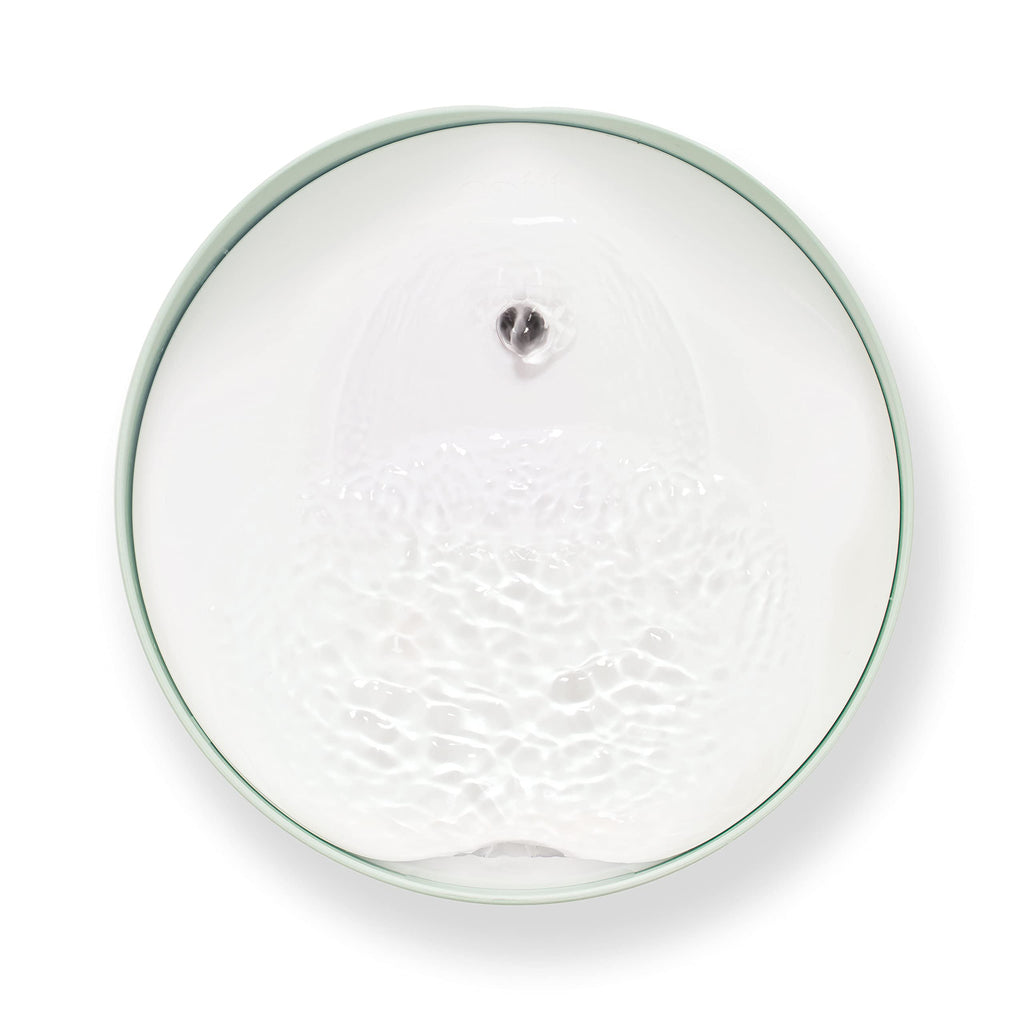 Catit PIXI Drinking Fountain – Triple Filter Cat Water Fountain with Ergonomic Drinking Options (Green)