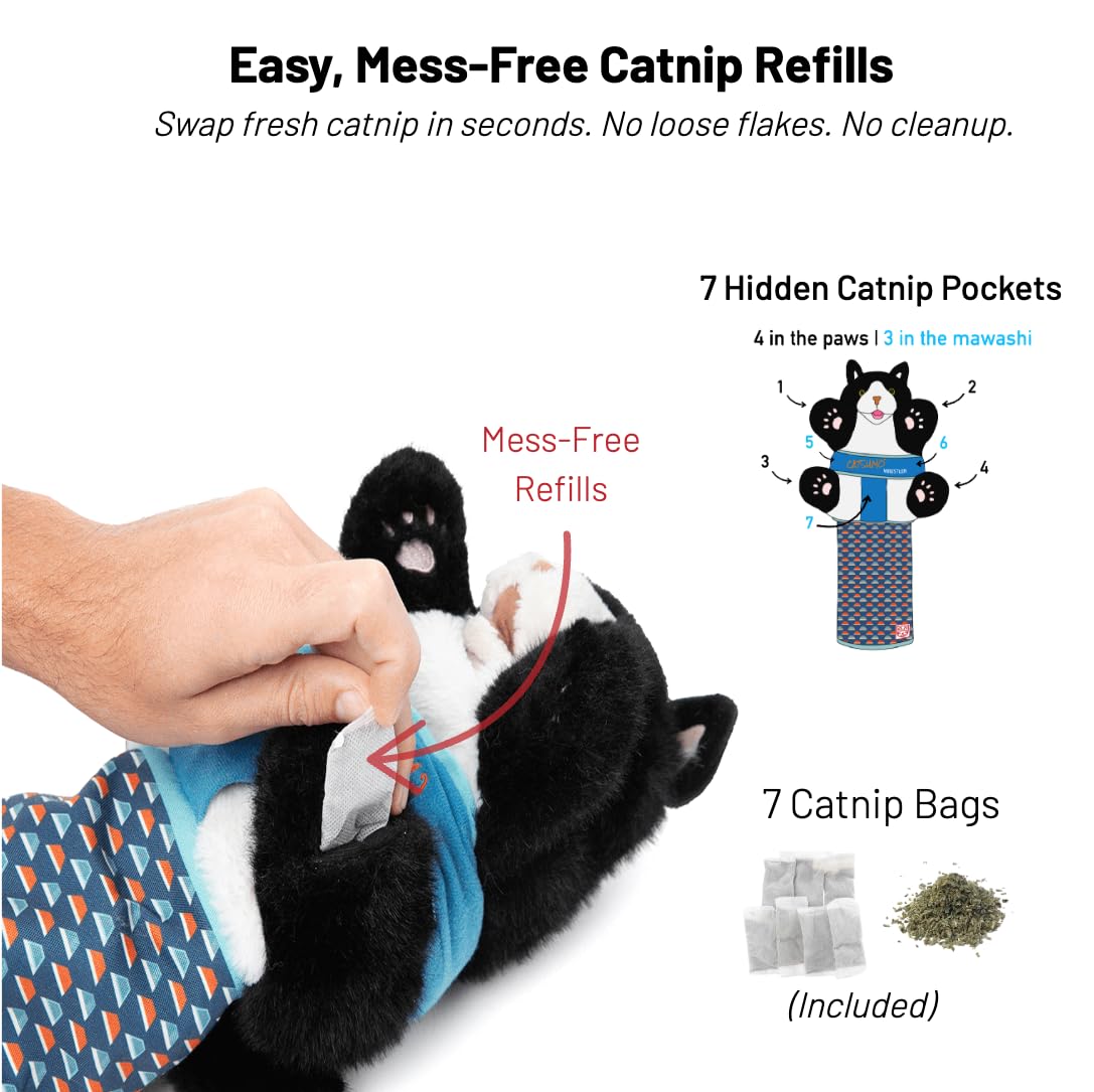 CATSUMO Cat Wrestling Glove Puppet – Interactive Hand Mitt with Protective Sleeve & Catnip