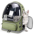Cawypety Cat Backpack Carrier | Breathable Bubble Window Travel Carrier for Cats & Small Dogs up to 15 lbs