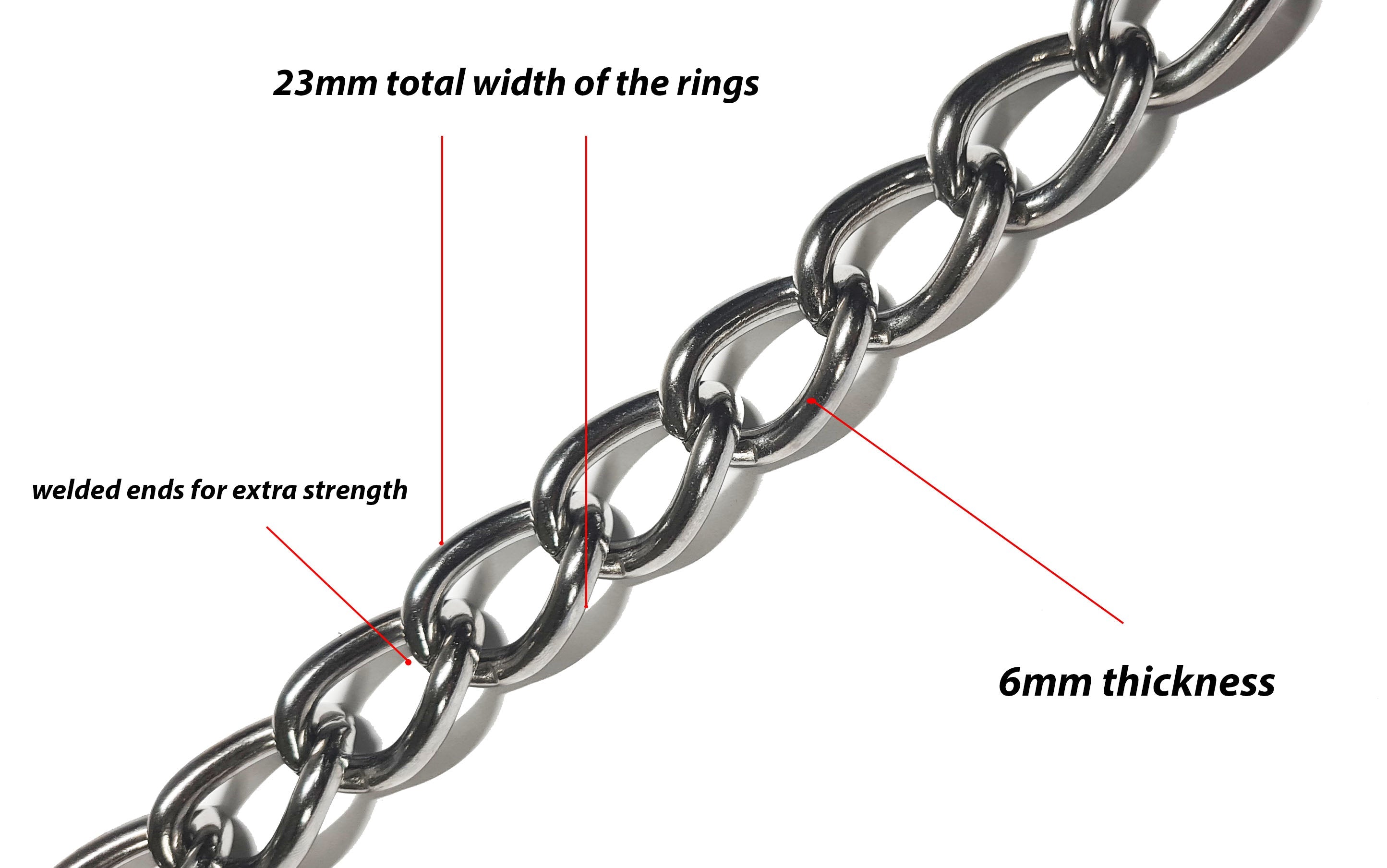 Heavy Duty Leash Chain Dog Lead for any Medium, Large and Extra Large Dog Breed