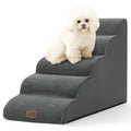 COZY KISS 5-Step Dog Stairs for High Bed – 22.6-Inch Height, Charcoal Grey