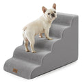 COZY KISS Wide Dog Stairs 19.7\" Wide, 5-Step Pet Steps for Beds & Cars | High-Density Foam