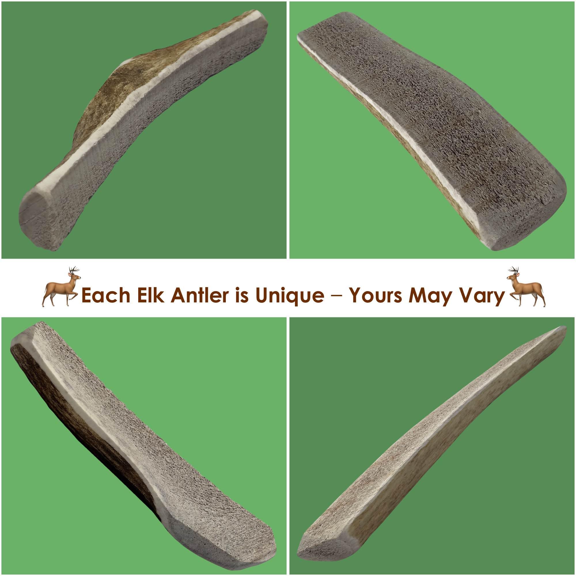 Deluxe Naturals Elk Antler Dog Chews | Medium Split, 4-Pack – USA-Sourced A-Grade Elk Antlers