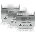 DODAER 3-Pack 5FC Detachable Ceramic Blades – 1/4-inch (6.3mm) for Andis, Oster A5, Wahl KM-10