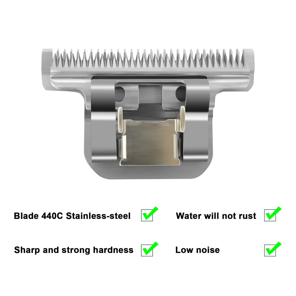 DODAER 2 Pack T84 Detachable Blades – 2.4mm (3/32-inch), Fits Andis/Oster A5, Wahl KM10