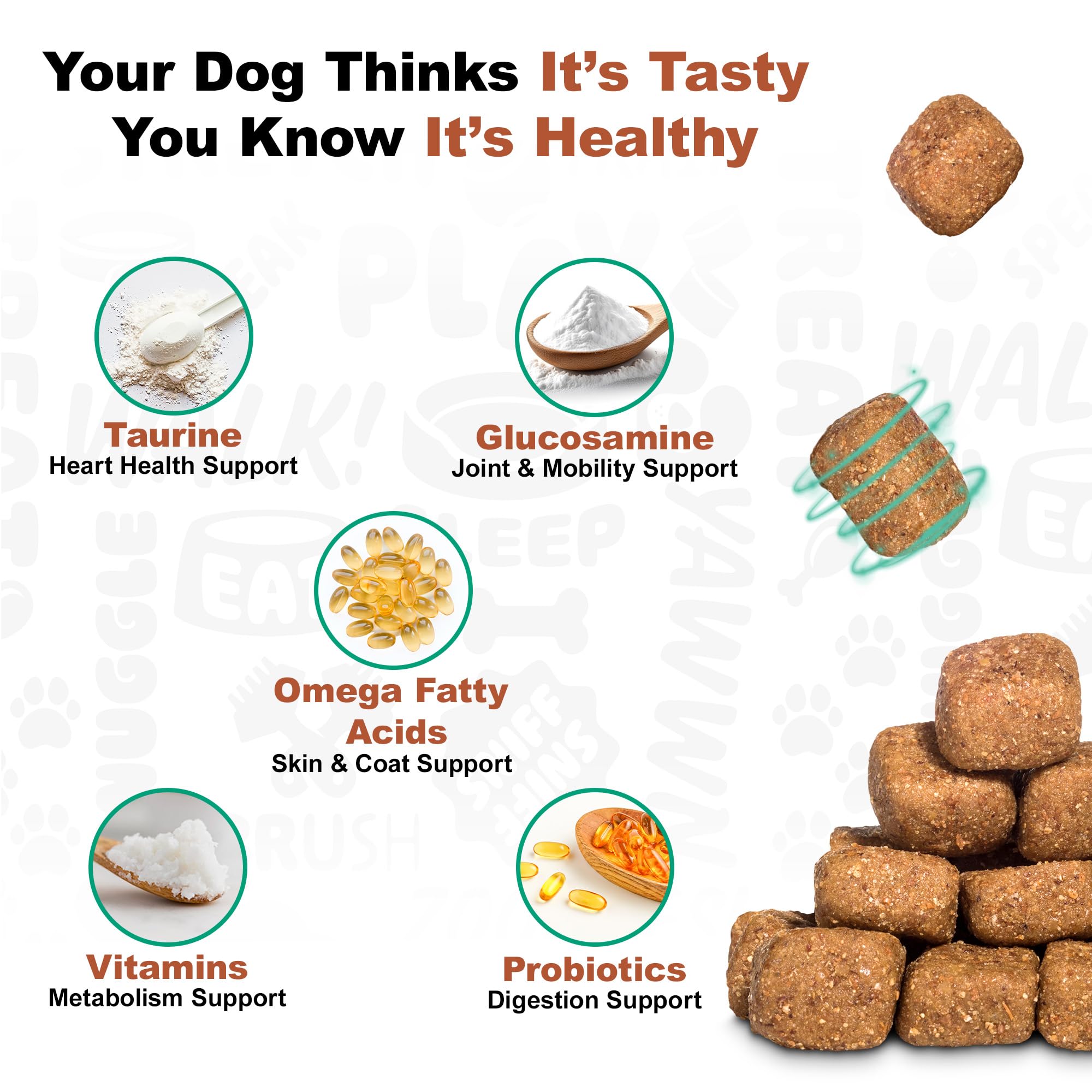 Doggie Dailies Senior Essentials Multivitamin for Dogs | Bacon Flavor Soft Chews | 120 Count