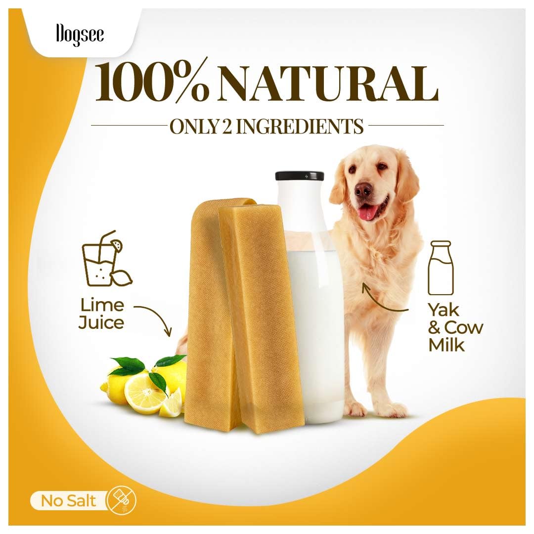 Dogsee Original Himalayan Yak Cheese Chews XL (9 Pieces) – Rawhide-Free, Long-Lasting & Plaque-Friendly
