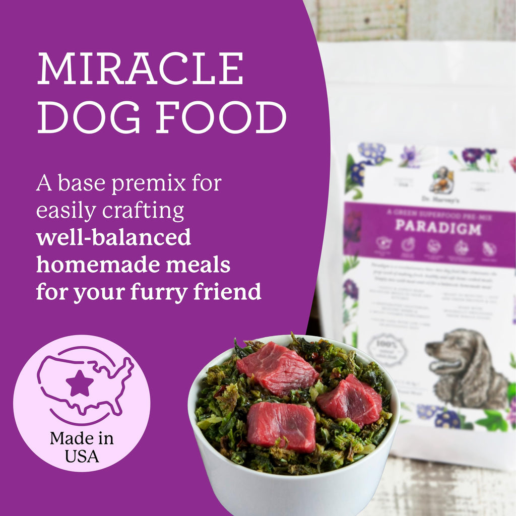 Dr. Harvey's Paradigm Green Superfood Base Mix for Dogs – Grain-Free, Low-Carb (3 lb)