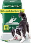 Earth Rated Max Absorbency Puppy Pads – 40 Count, XL 28”x34”, Unscented, Leak-Proof, 2x Faster & 2x More Absorption