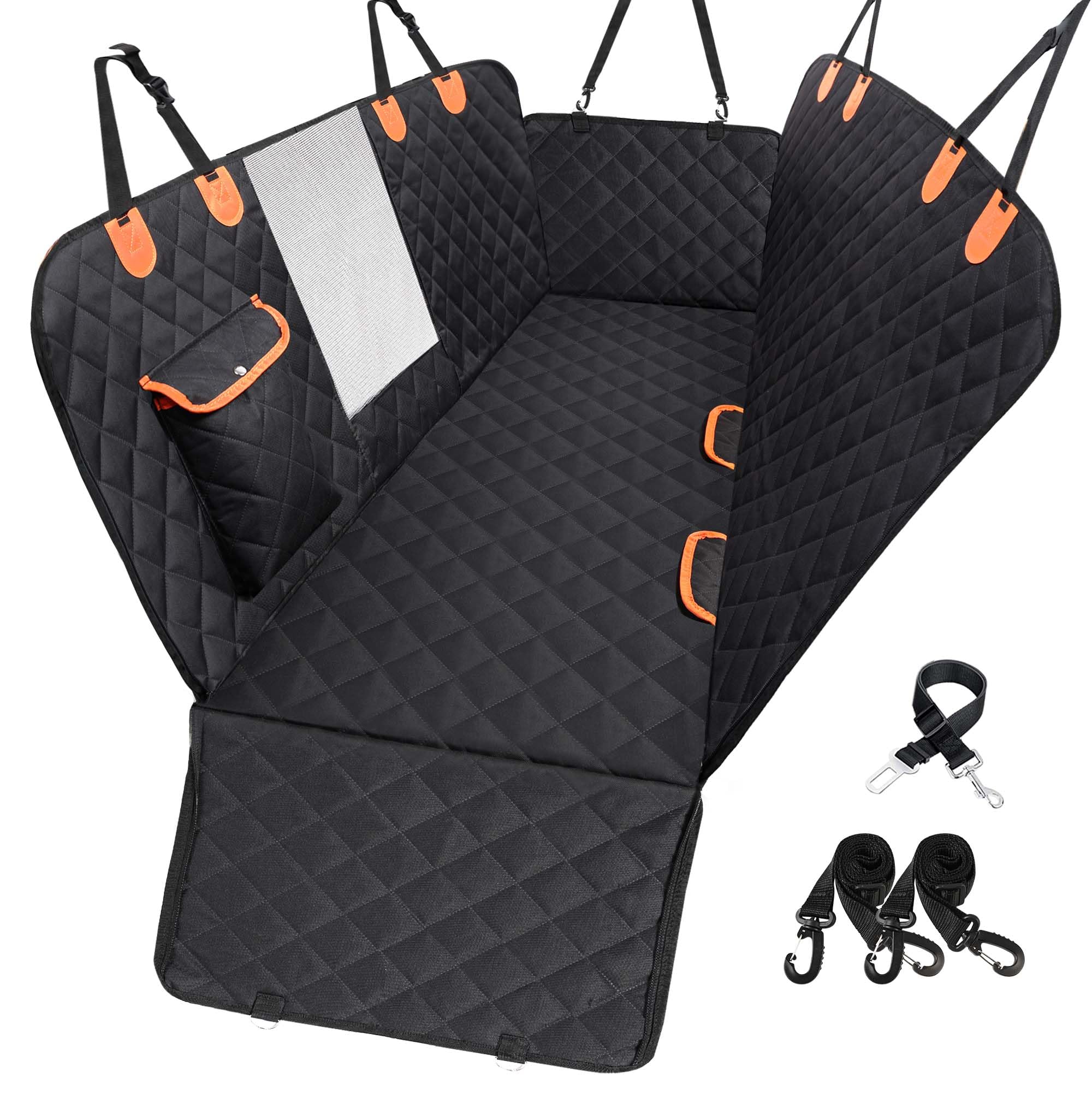 EasyHaWei Dog Car Seat Cover 60x64 — Waterproof, Nonslip Hammock with Mesh Window