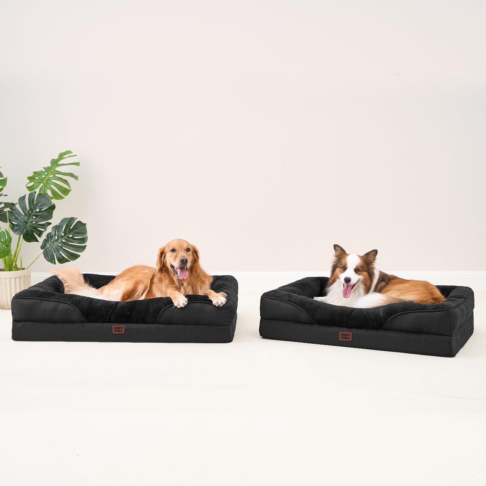 EHEYCIGA Memory Foam XL Dog Bed – Extra Large Orthopedic Sofa with Waterproof Liner