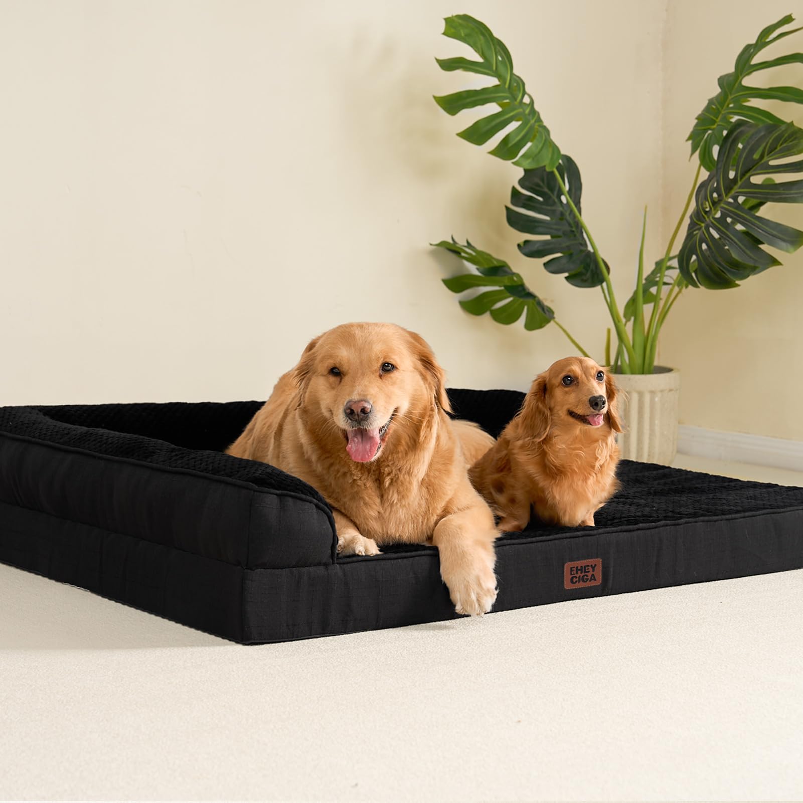 EHEYCIGA Memory Foam Dog Bed for Medium Dogs — Orthopedic, Waterproof, Washable Cover, Non-Slip