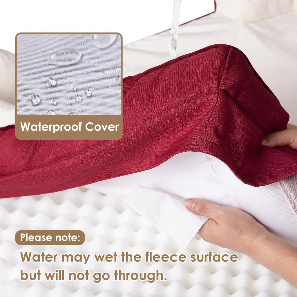 EHEYCIGA Orthopedic Large Dog Bed – Waterproof Memory Foam with Sides and Washable Cover | Red